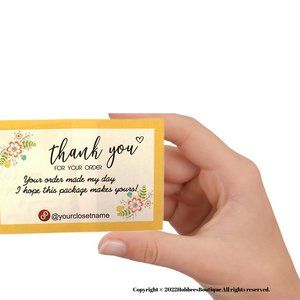 Thank You Postcard Packaging Insert Card